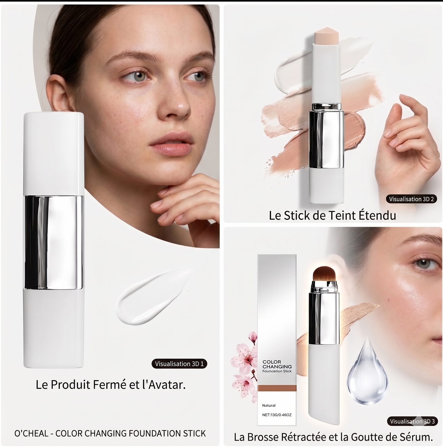 Stick Fond de Teint Color Changing 2en1 — Teint Parfait & Naturel