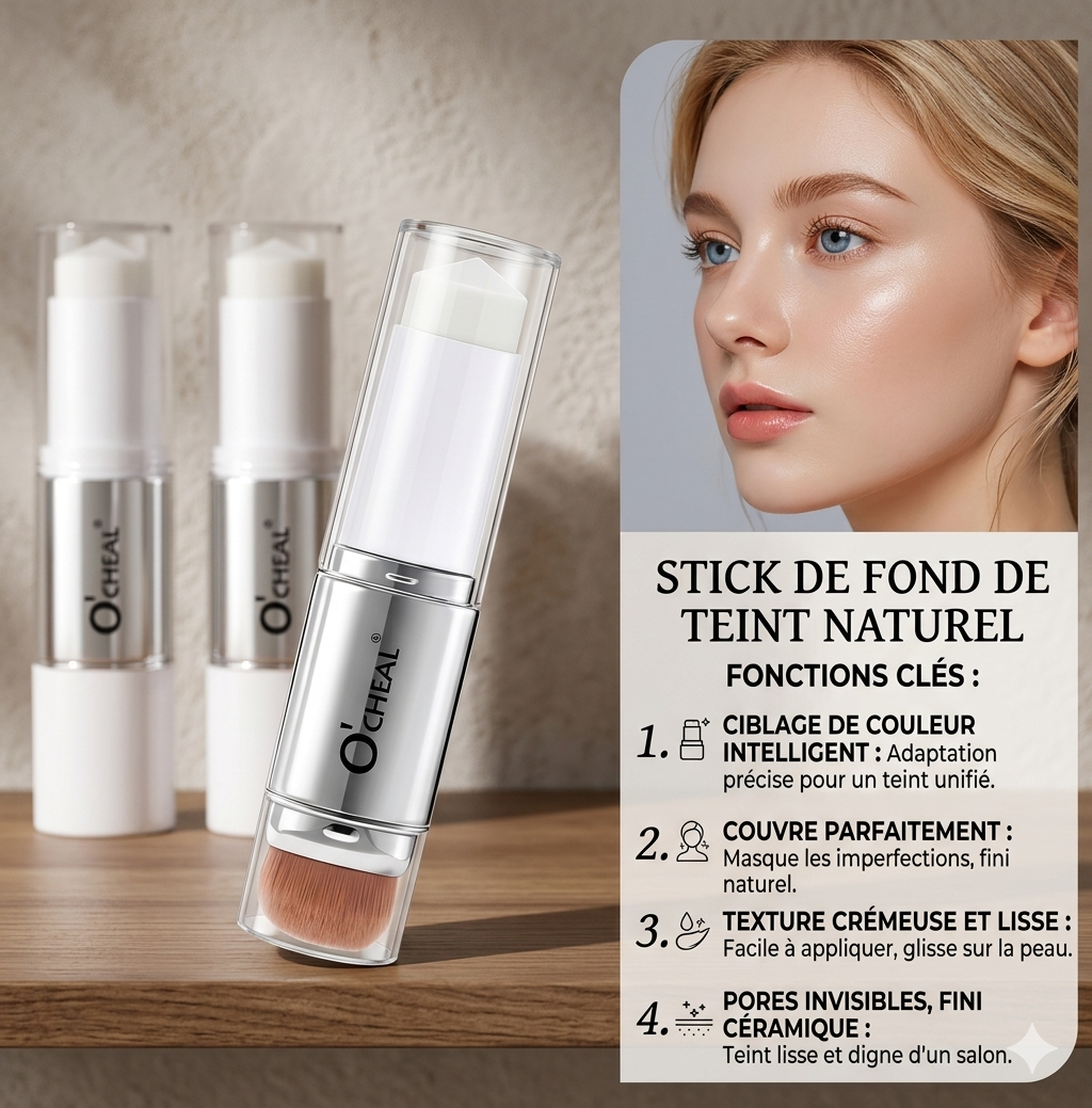 Stick Fond de Teint Color Changing 2en1 — Teint Parfait & Naturel