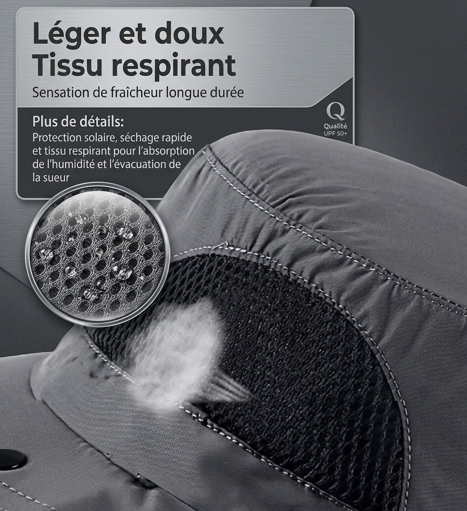 Chapeau Bouclier Solaire — Protection UV50+ Visage & Cou