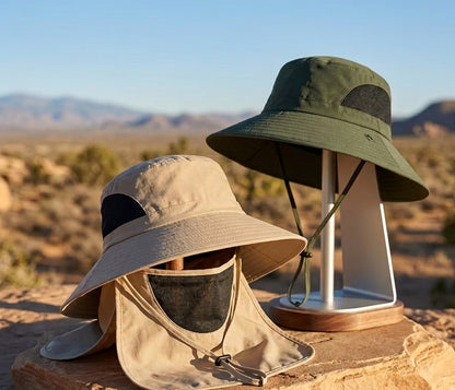 Chapeau Bouclier Solaire — Protection UV50+ Visage & Cou